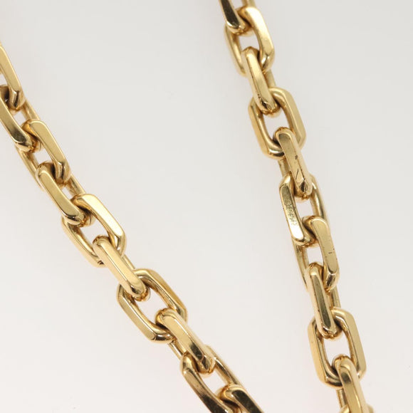 LOUIS VUITTON Necklace LV Edge Chain Cadena GP Necklace Gold MP2993 Auth 118806