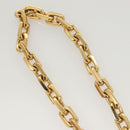 LOUIS VUITTON Necklace LV Edge Chain Cadena GP Necklace Gold MP2993 Auth 118806-7