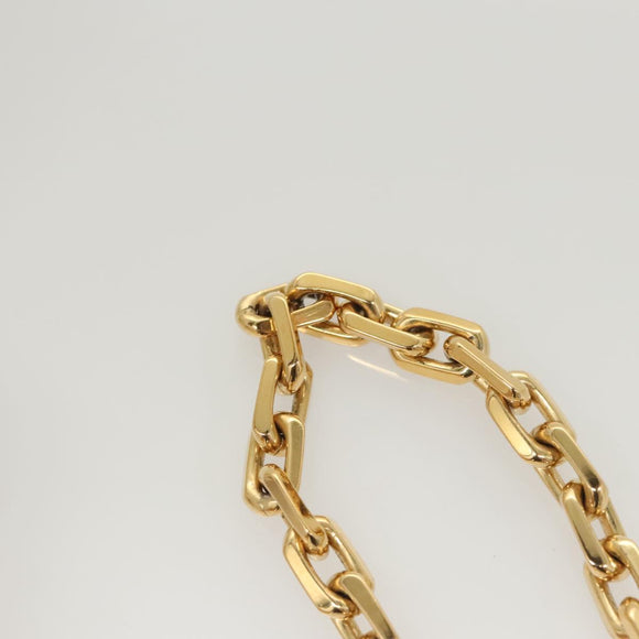 LOUIS VUITTON Necklace LV Edge Chain Cadena GP Necklace Gold MP2993 Auth 118806
