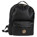 VERSACE Backpack Leather Black Gold Auth 118810M-1