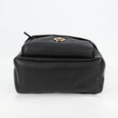 VERSACE Backpack Leather Black Gold Auth 118810M-5