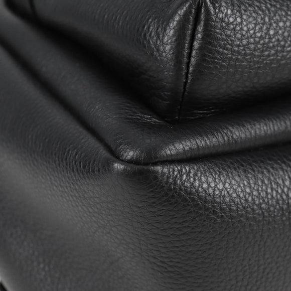 VERSACE Backpack Leather Black Gold Auth 118810M