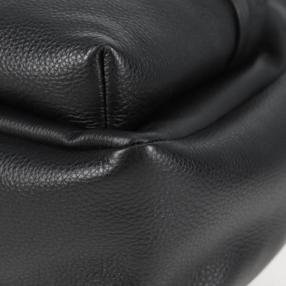 VERSACE Backpack Leather Black Gold Auth 118810M