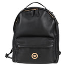 VERSACE Backpack Leather Black Gold Auth 118810M-13