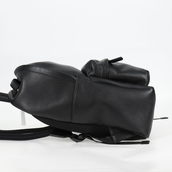 VERSACE Backpack Leather Black Gold Auth 118810M