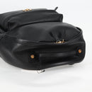 VERSACE Backpack Leather Black Gold Auth 118810M-6