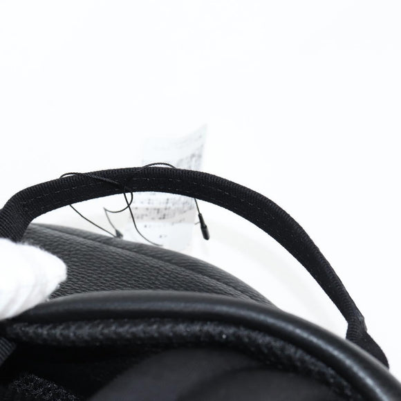 VERSACE Backpack Leather Black Gold Auth 118810M