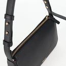 VERSACE Shoulder Bag Leather Black Gold Auth 118811A-6