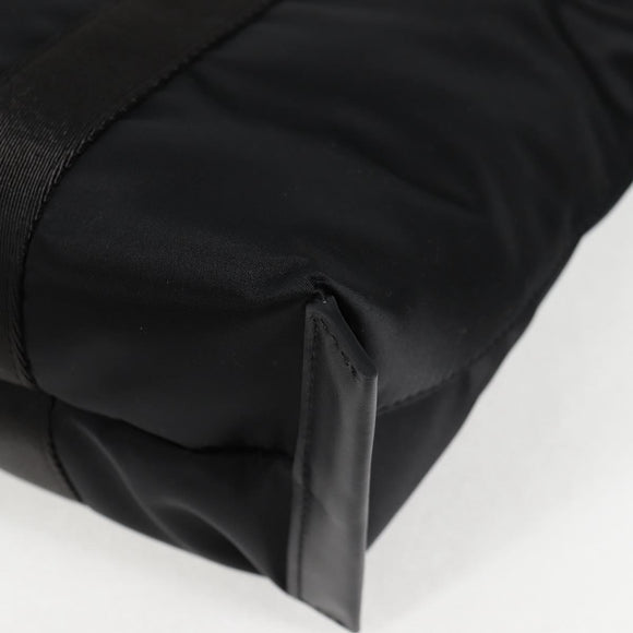 VERSACE Hand Bag Nylon 2way Black Gold Auth 118812A