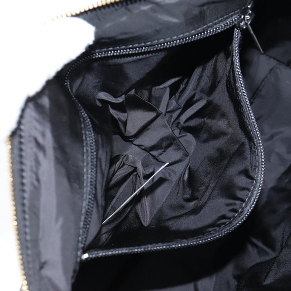 VERSACE Hand Bag Nylon 2way Black Gold Auth 118812A