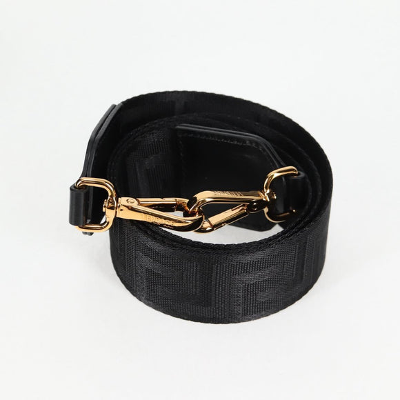 VERSACE Hand Bag Nylon 2way Black Gold Auth 118812A