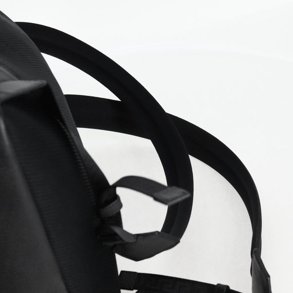 VERSACE Backpack Leather Black Gold Auth 118813M