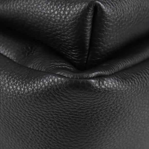 VERSACE Backpack Leather Black Gold Auth 118813M