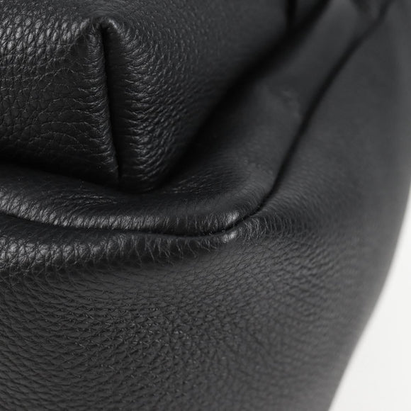 VERSACE Backpack Leather Black Gold Auth 118813M