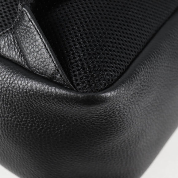 VERSACE Backpack Leather Black Gold Auth 118813M