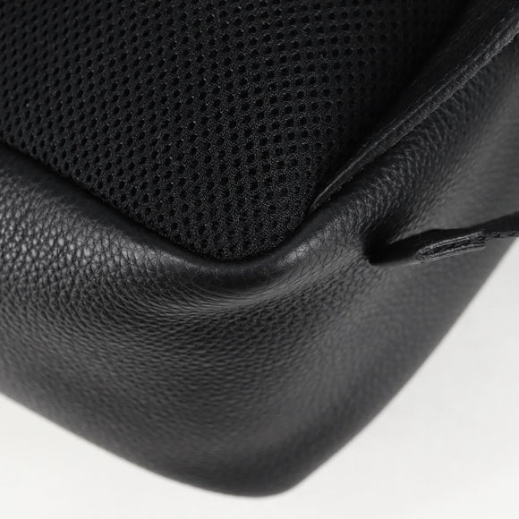 VERSACE Backpack Leather Black Gold Auth 118813M