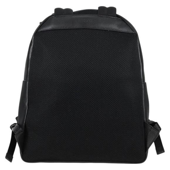 VERSACE Backpack Leather Black Gold Auth 118813M