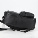 VERSACE Backpack Leather Black Gold Auth 118813M-3