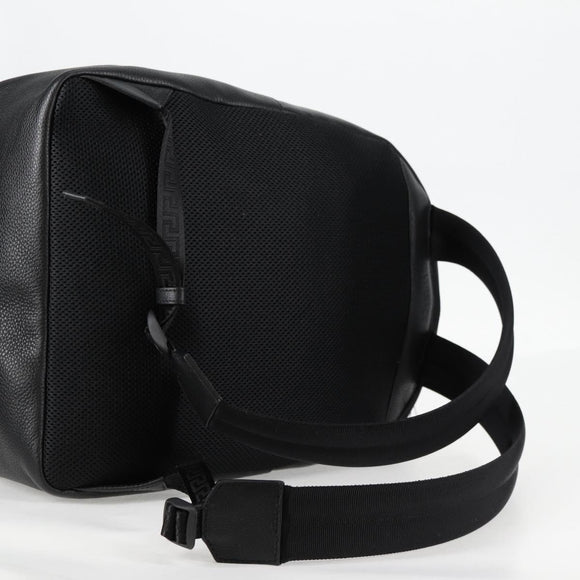 VERSACE Backpack Leather Black Gold Auth 118813M