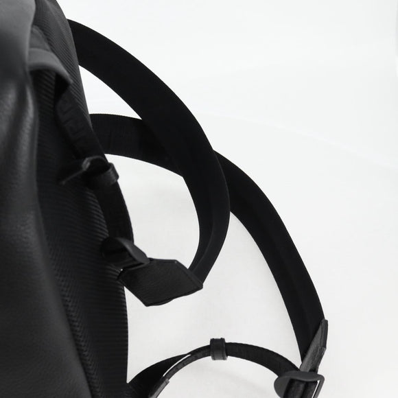 VERSACE Backpack Leather Black Gold Auth 118814M