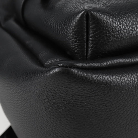 VERSACE Backpack Leather Black Gold Auth 118814M