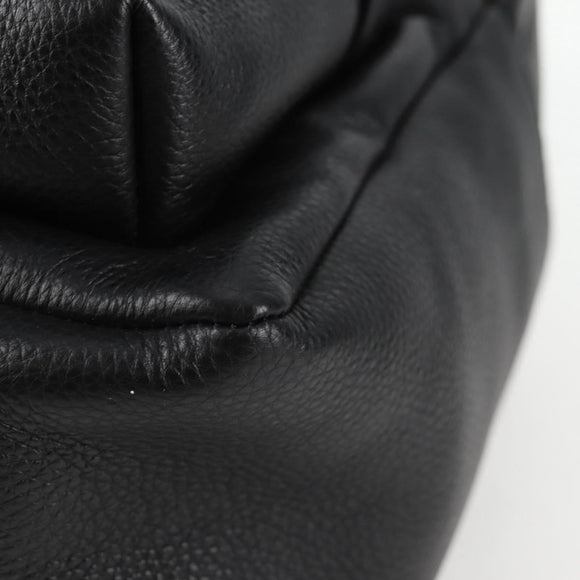 VERSACE Backpack Leather Black Gold Auth 118814M