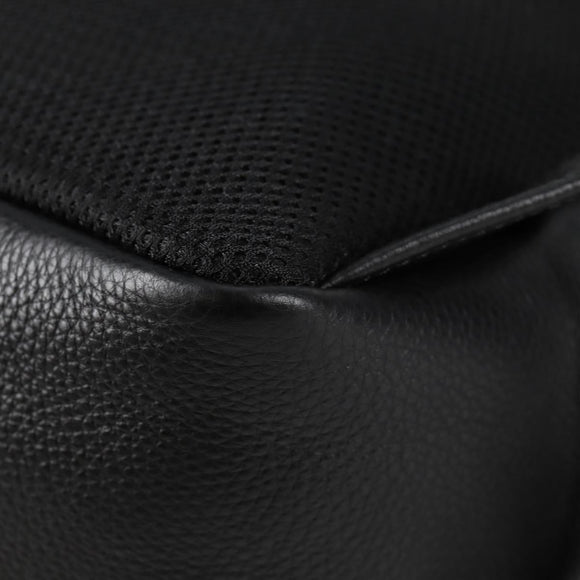 VERSACE Backpack Leather Black Gold Auth 118814M