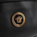VERSACE Backpack Leather Black Gold Auth 118814M-16