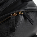VERSACE Backpack Leather Black Gold Auth 118814M-19