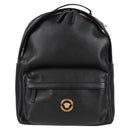 VERSACE Backpack Leather Black Gold Auth 118814M-2