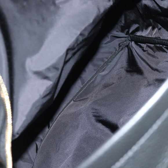 VERSACE Backpack Leather Black Gold Auth 118814M