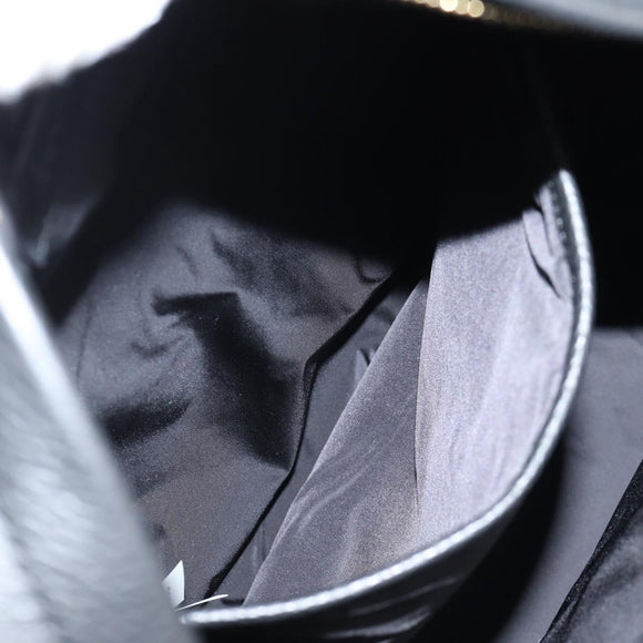 VERSACE Backpack Leather Black Gold Auth 118814M