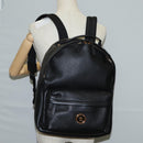 VERSACE Backpack Leather Black Gold Auth 118814M-25