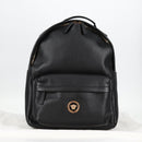 VERSACE Backpack Leather Black Gold Auth 118814M-26