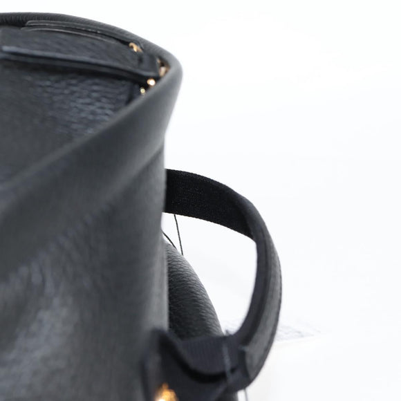 VERSACE Backpack Leather Black Gold Auth 118814M