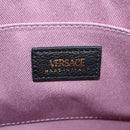 VERSACE Shoulder Bag Leather Black Gold Auth 118815A-10