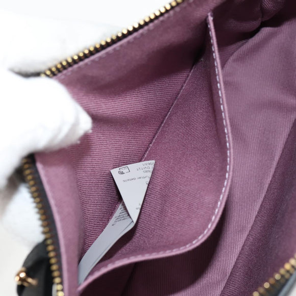 VERSACE Shoulder Bag Leather Black Gold Auth 118815A