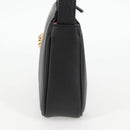 VERSACE Shoulder Bag Leather Black Gold Auth 118815A-3