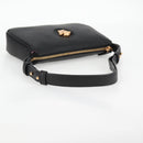 VERSACE Shoulder Bag Leather Black Gold Auth 118815A-7