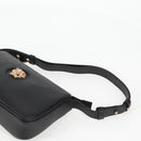 VERSACE Shoulder Bag Leather Black Gold Auth 118815A-8