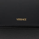 VERSACE Shoulder Bag Leather Black Gold Auth 118816A-18