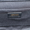 VERSACE Shoulder Bag Leather Black Gold Auth 118816A-10