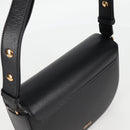VERSACE Shoulder Bag Leather Black Gold Auth 118816A-6