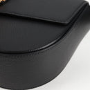 VERSACE Shoulder Bag Leather Black Gold Auth 118818A-15