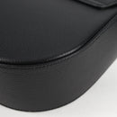 VERSACE Shoulder Bag Leather Black Gold Auth 118818A-17