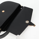 VERSACE Shoulder Bag Leather Black Gold Auth 118818A-9