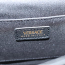 VERSACE Shoulder Bag Leather Black Gold Auth 118818A-10