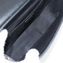 VERSACE Shoulder Bag Leather Black Gold Auth 118818A-11