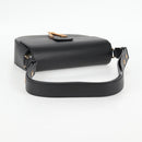 VERSACE Shoulder Bag Leather Black Gold Auth 118818A-7