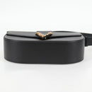 VERSACE Shoulder Bag Leather Black Gold Auth 118818A-5